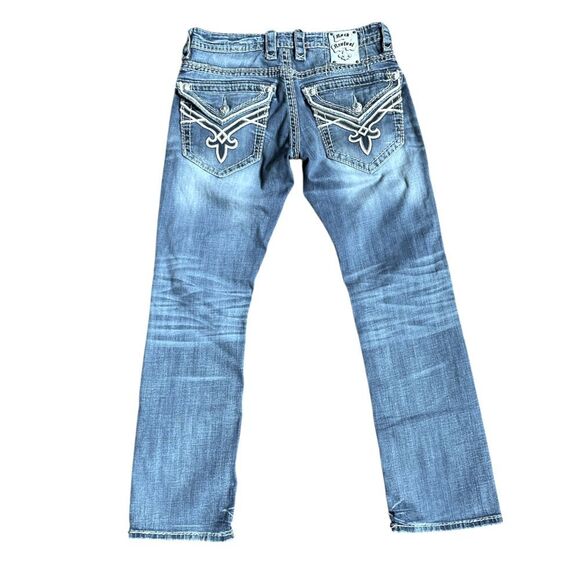 ROCK REVIVAL Julian Relaxed Straight Jeans Size 31 - Picture 2 of 7